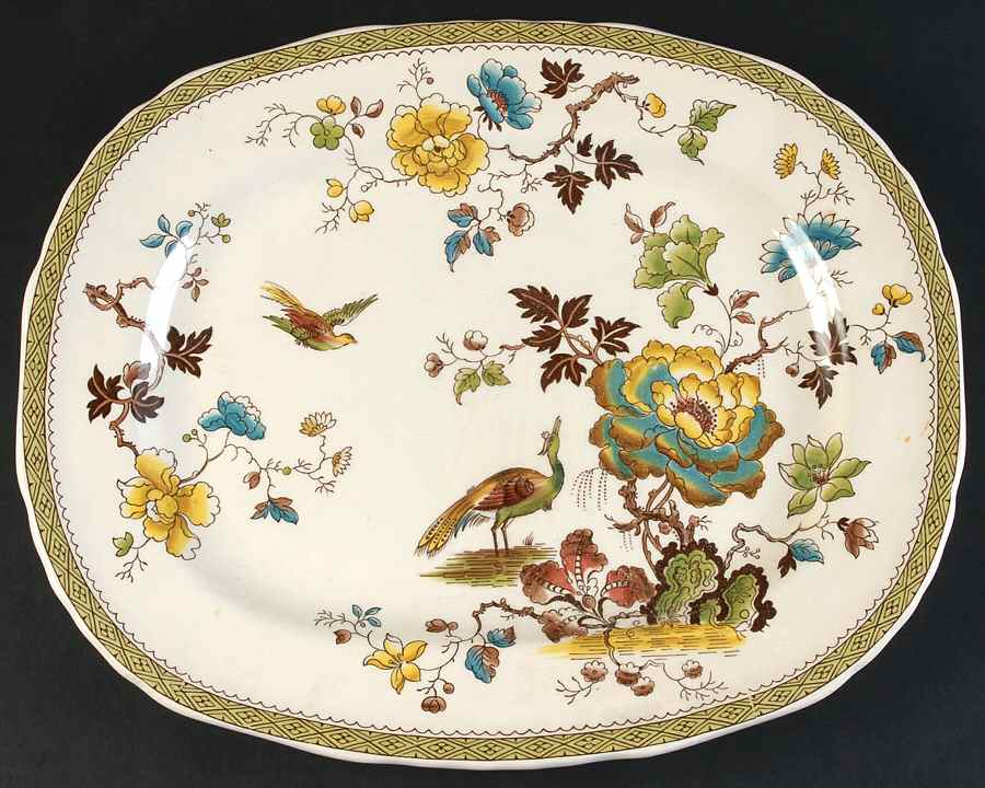 Formosa 13" Oval Serving Platter by Mason's-1