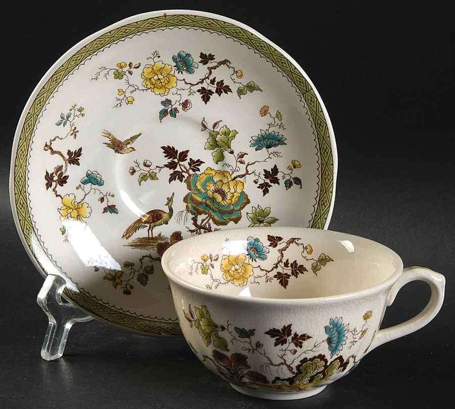Formosa Flat Cup & Saucer Set by Mason's-1