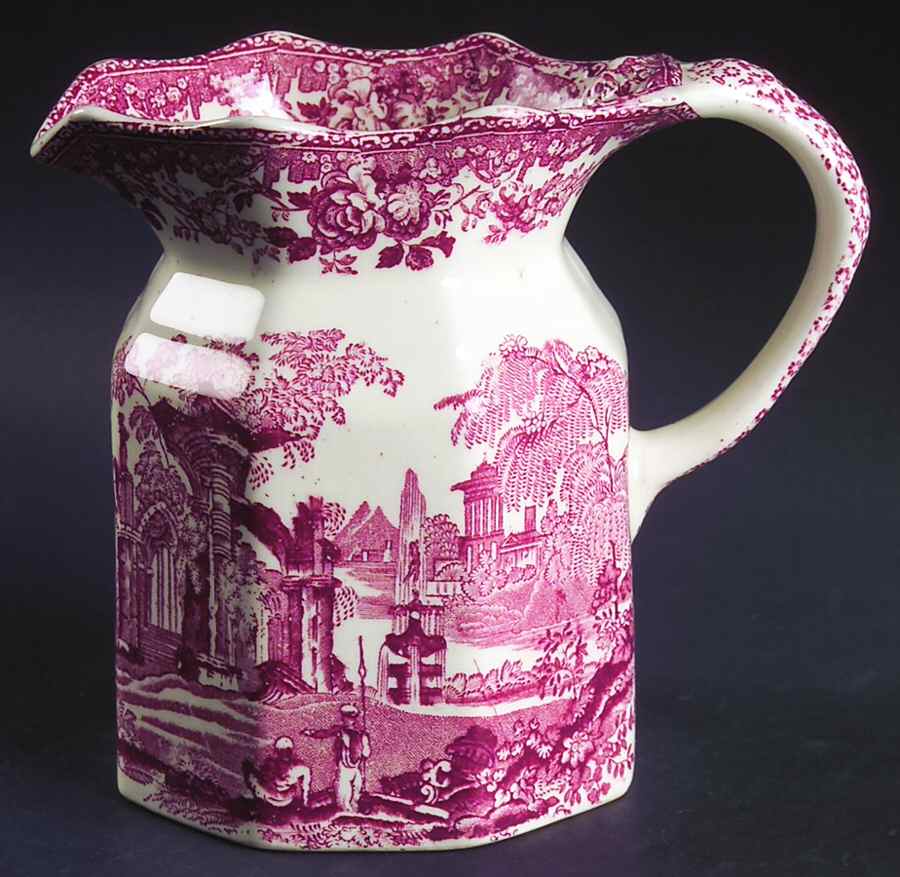 Fountains Red 22 Oz Fenton Jug by Mason's-1