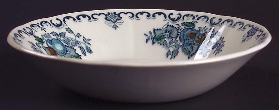 Fruit Basket Blue Multicolor Fruit/Dessert (Sauce) Bowl by Mason's-1