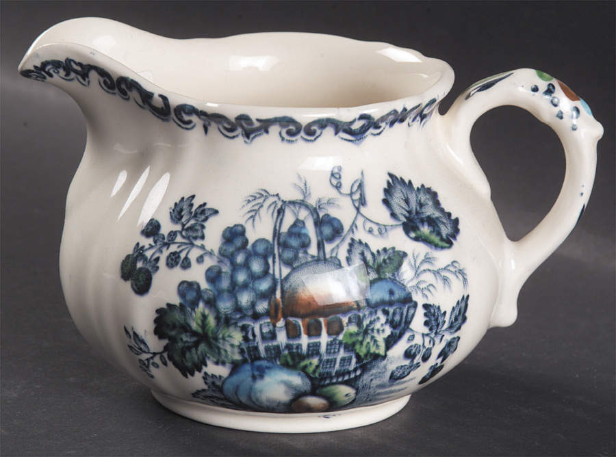 Fruit Basket Blue Multicolor Creamer by Mason's-1