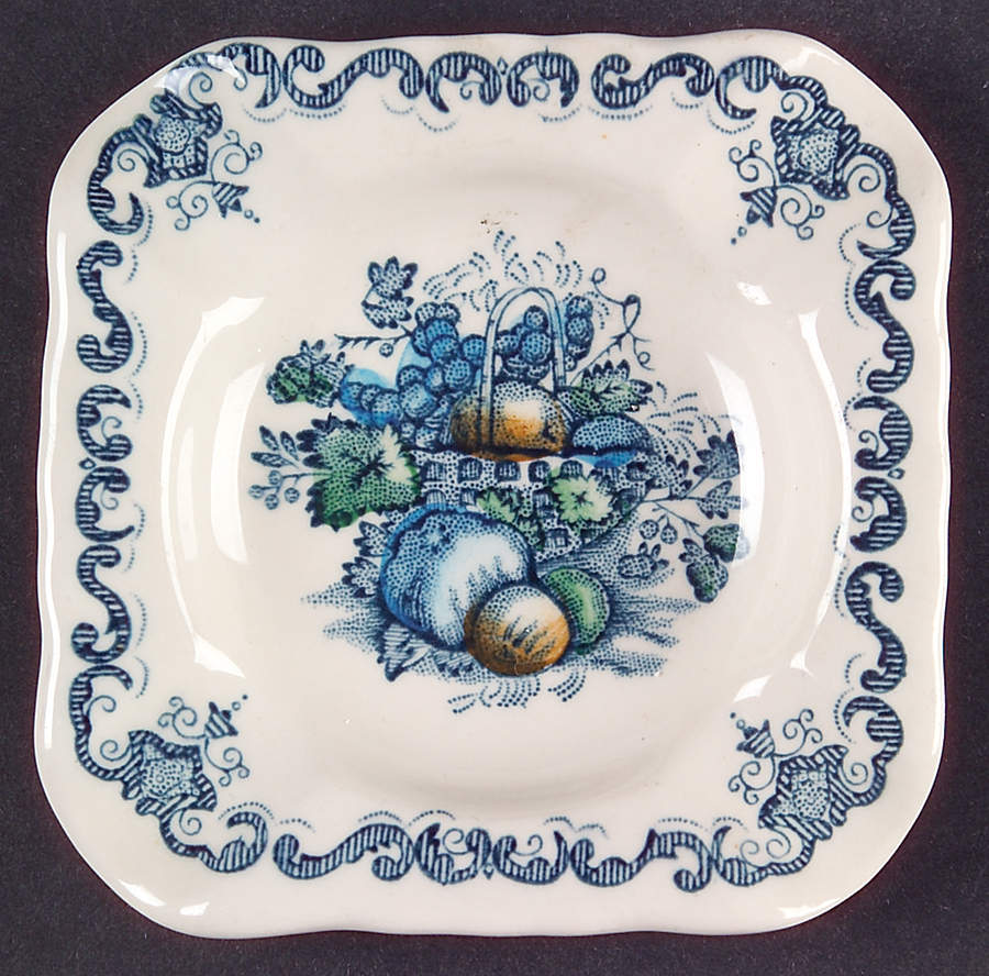Fruit Basket Blue Multicolor Small Ashtray by Mason's-1