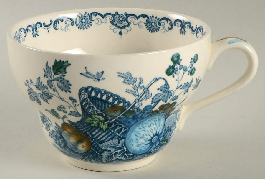 Fruit Basket Blue Multicolor Jumbo Cup by Mason's-1