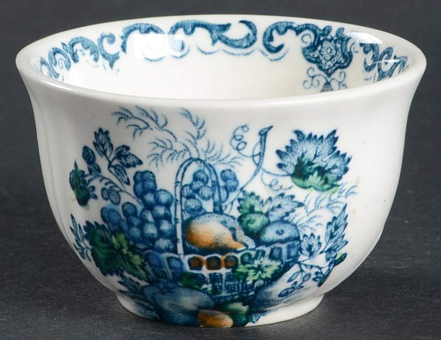 Fruit Basket Blue Multicolor Mini Rice/Open Sugar Bowl by Mason's-1