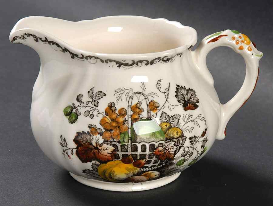 Fruit Basket Brown Multicolor Creamer by Mason's-1