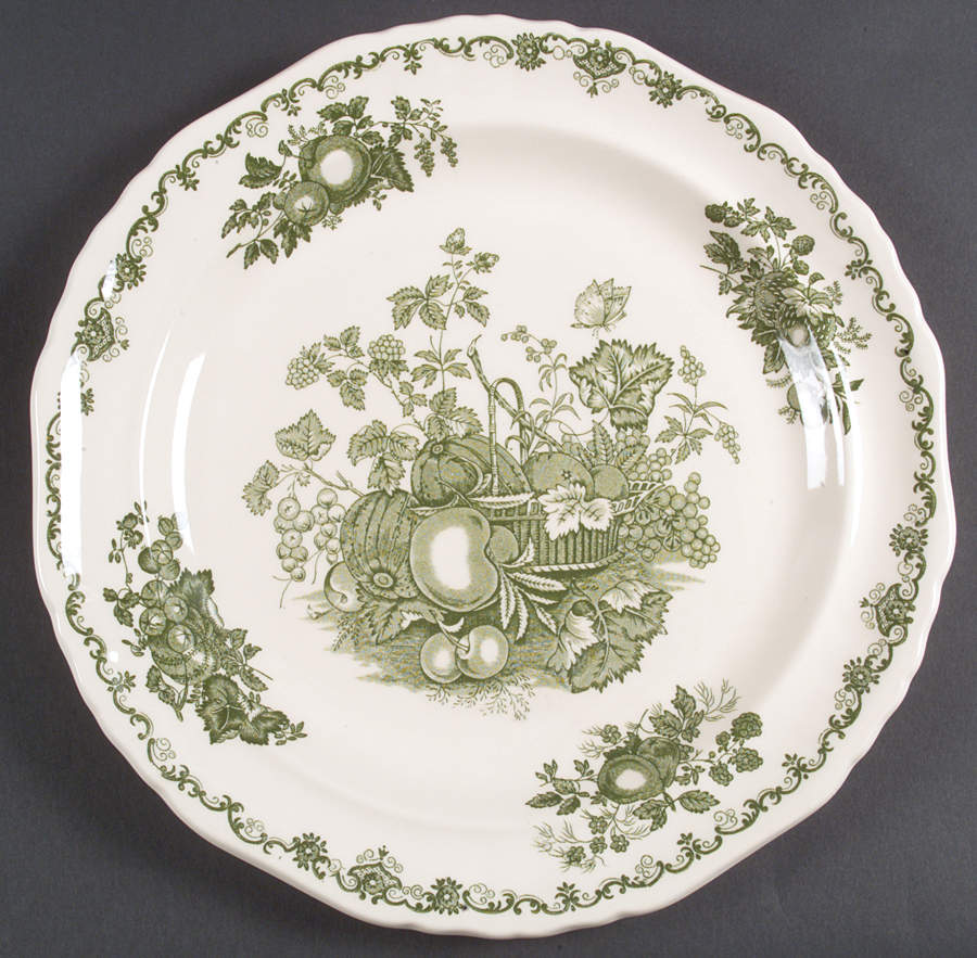 Fruit Basket Green 12" Chop Plate (Round Platter) by Mason's-1
