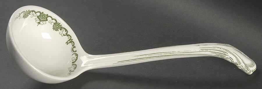 Fruit Basket Green Tureen Ladle by Mason's-1