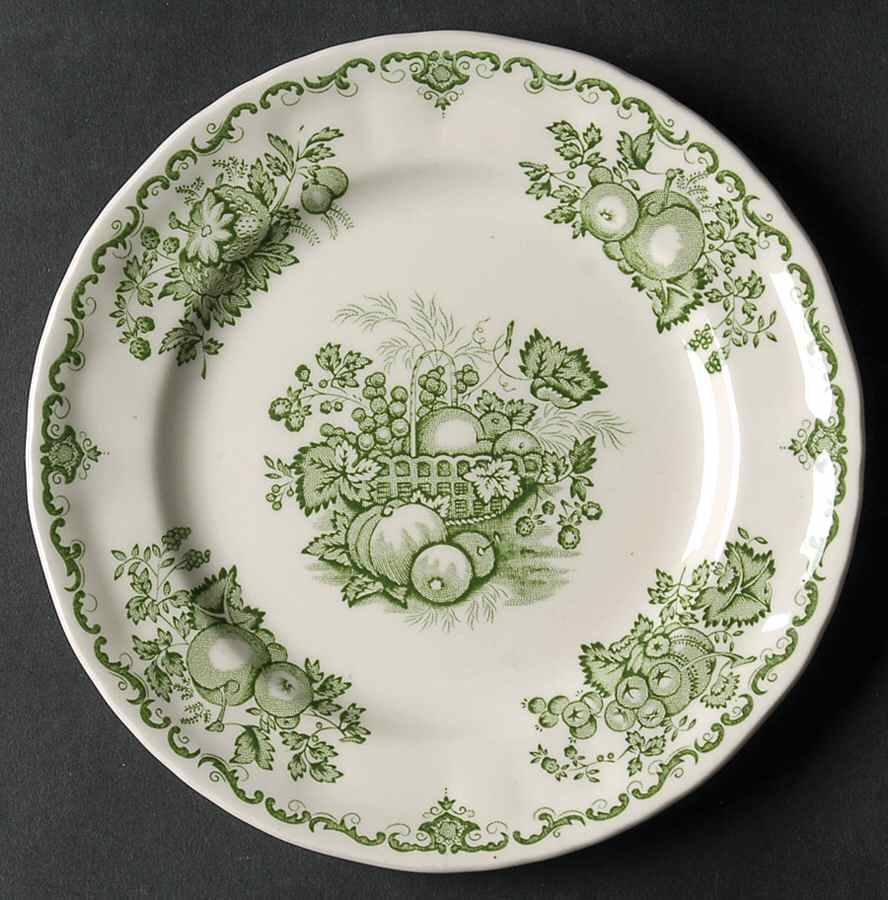 Fruit Basket Green Dessert/Pie Plate by Mason's-1