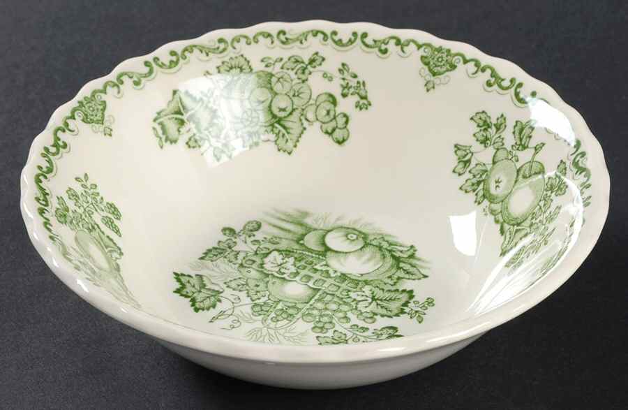 Fruit Basket Green Coupe Cereal Bowl by Mason's-1