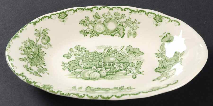 Fruit Basket Green Underplate for Gravy Boat by Mason's-1