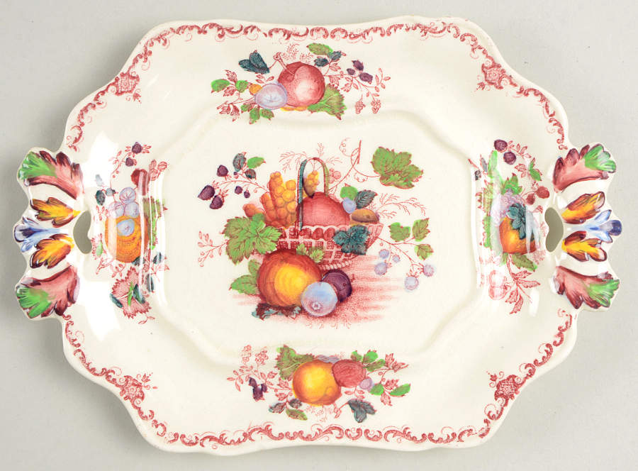 Fruit Basket Red Multicolor Underplate for Sauce Boat by Mason's-1