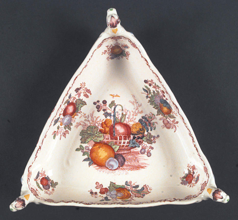 Fruit Basket Red Multicolor Triangular Vegetable Bowl by Mason's-1
