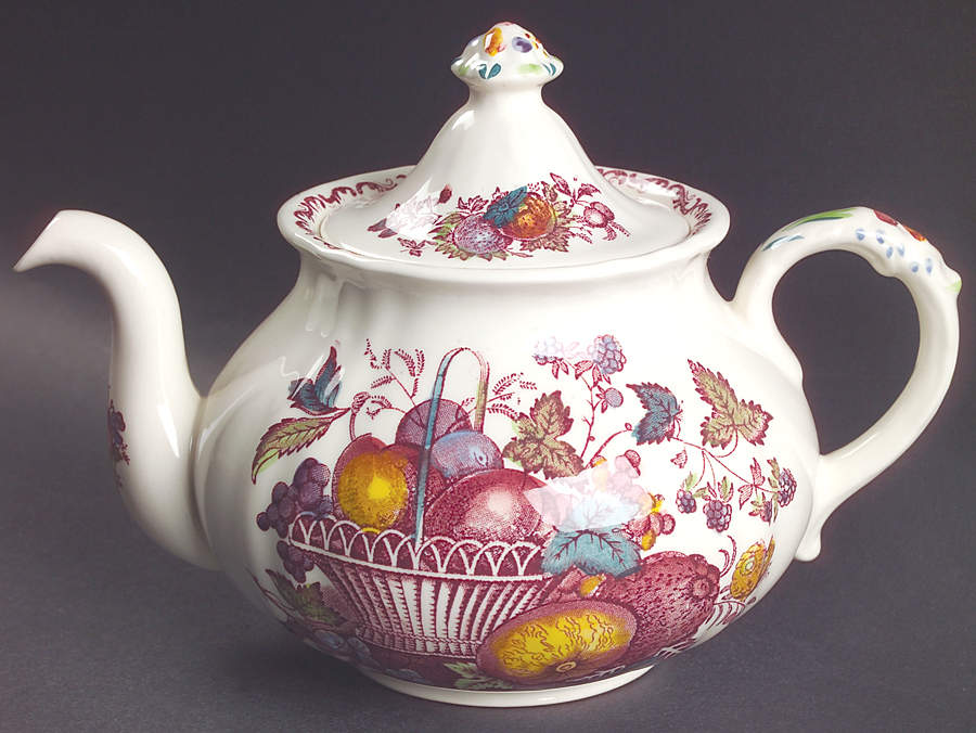 Fruit Basket Red Multicolor Mini Teapot & Lid by Mason's-1