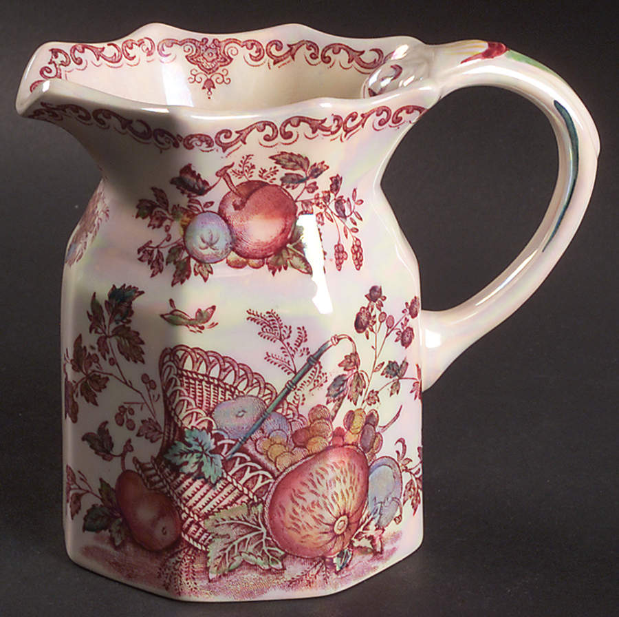 Fruit Basket Red Multicolor 12 Oz Fenton Jug by Mason's-1