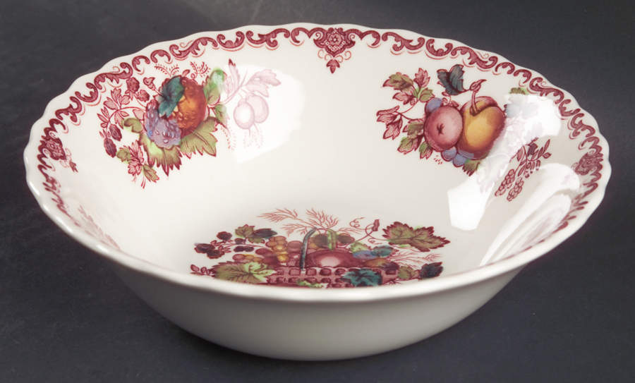 Fruit Basket Red Multicolor Coupe Cereal Bowl by Mason's-1