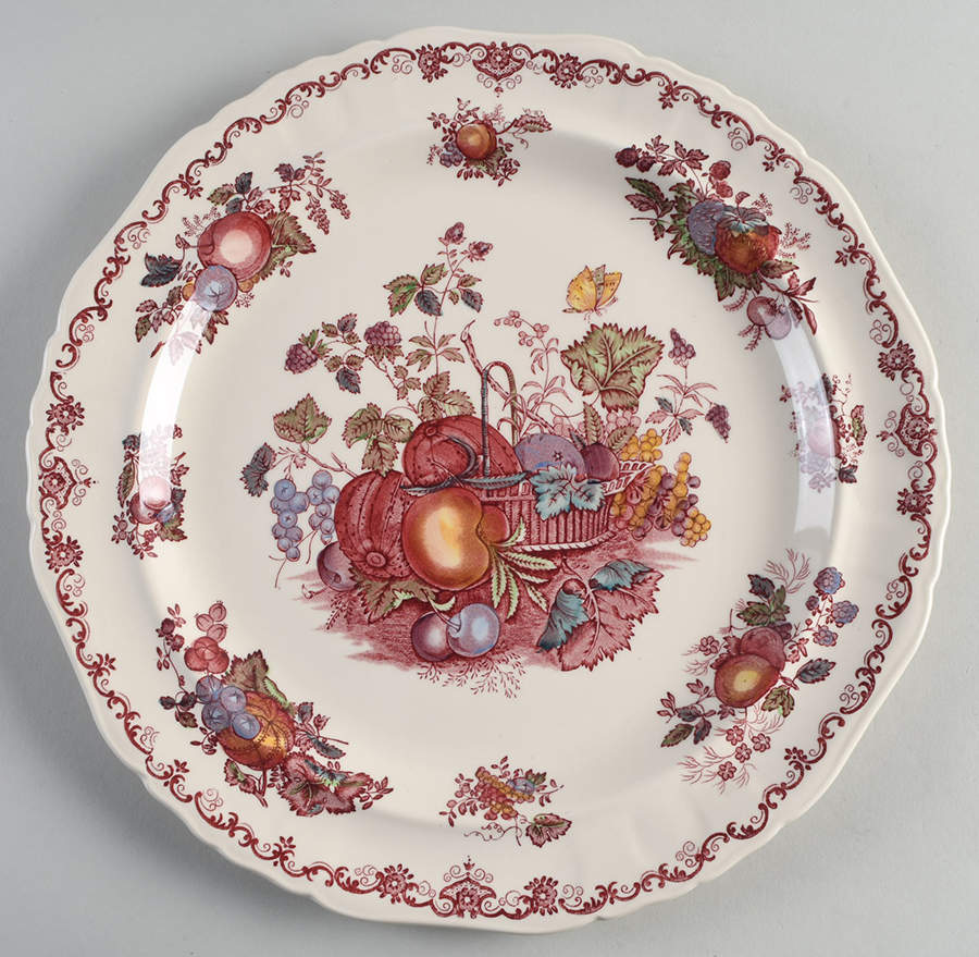 Fruit Basket Red Multicolor 12" Chop Plate (Round Platter) by Mason's-1