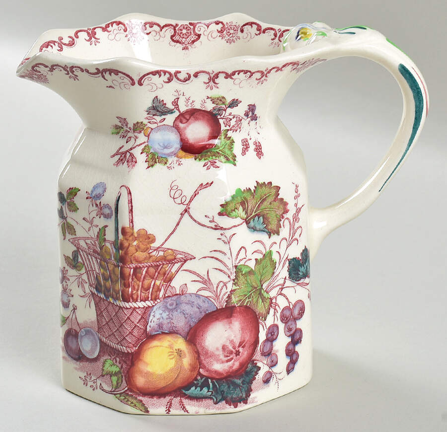 Fruit Basket Red Multicolor 22 Oz Fenton Jug by Mason's-1