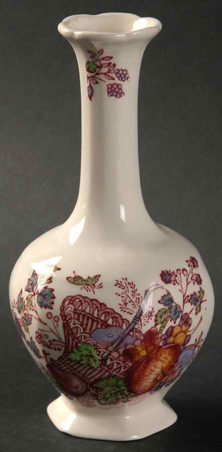 Fruit Basket Red Multicolor Bud Vase by Mason's-1