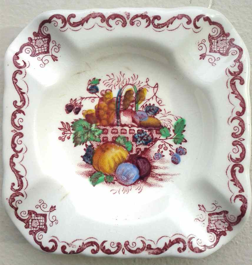 Fruit Basket Red Multicolor Small Ashtray by Mason's-1