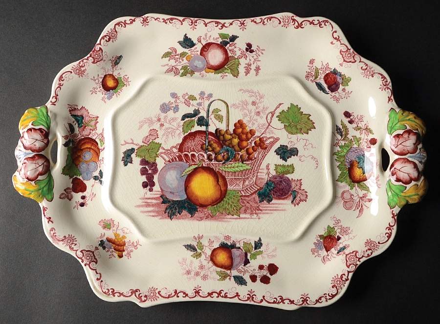 Fruit Basket Red Multicolor Underplate for Large Bedford Tureen by Mason's-1
