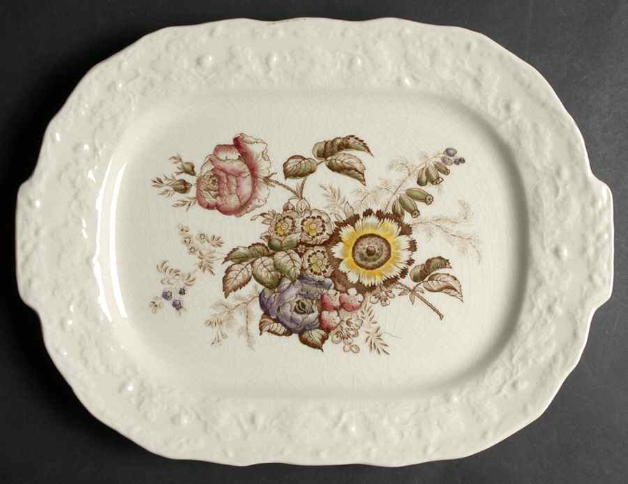 Friarswood 14" Oval Serving Platter by Mason's-1