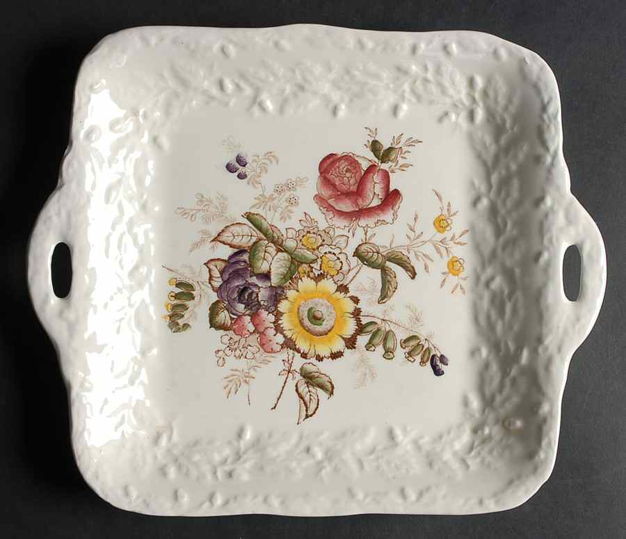 Friarswood Square Handled Cake Plate by Mason's-1