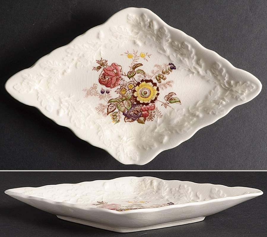 Friarswood Diamond Shape Tray by Mason's-1