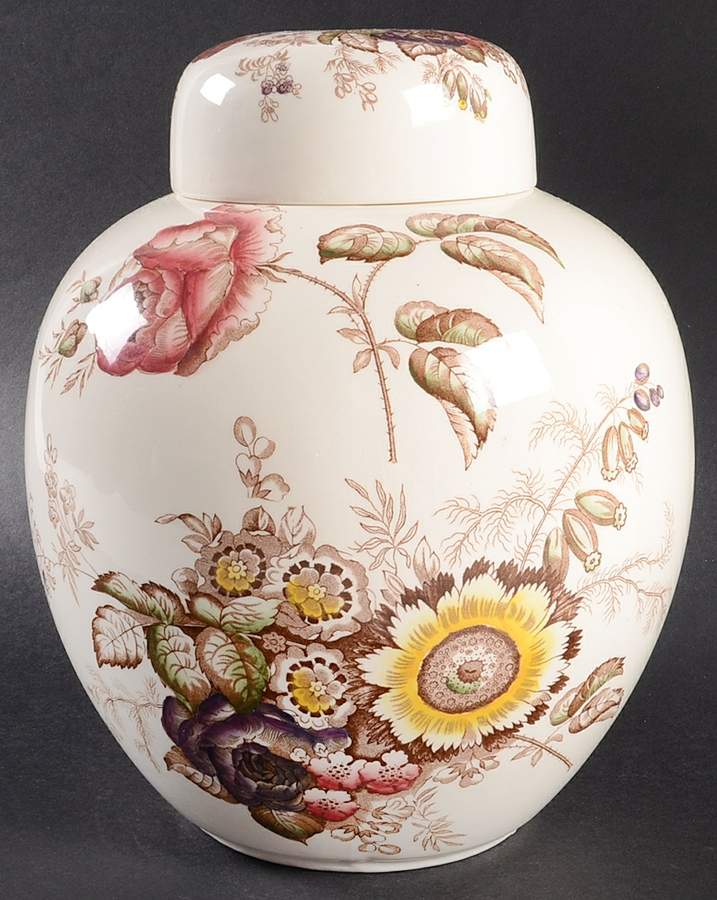 Friarswood Large Ginger Jar & Lid by Mason's-1