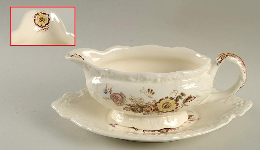 Friarswood Gravy Boat & Underplate by Mason's-1