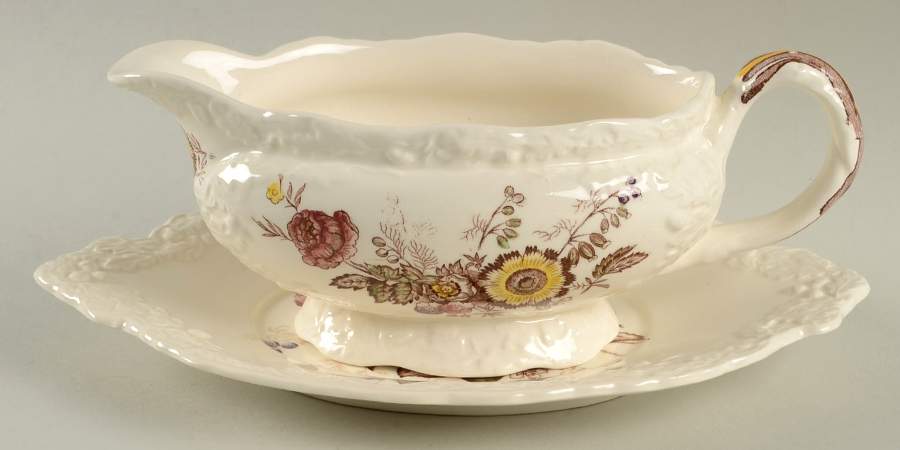 Friarswood Gravy Boat & Underplate by Mason's-1