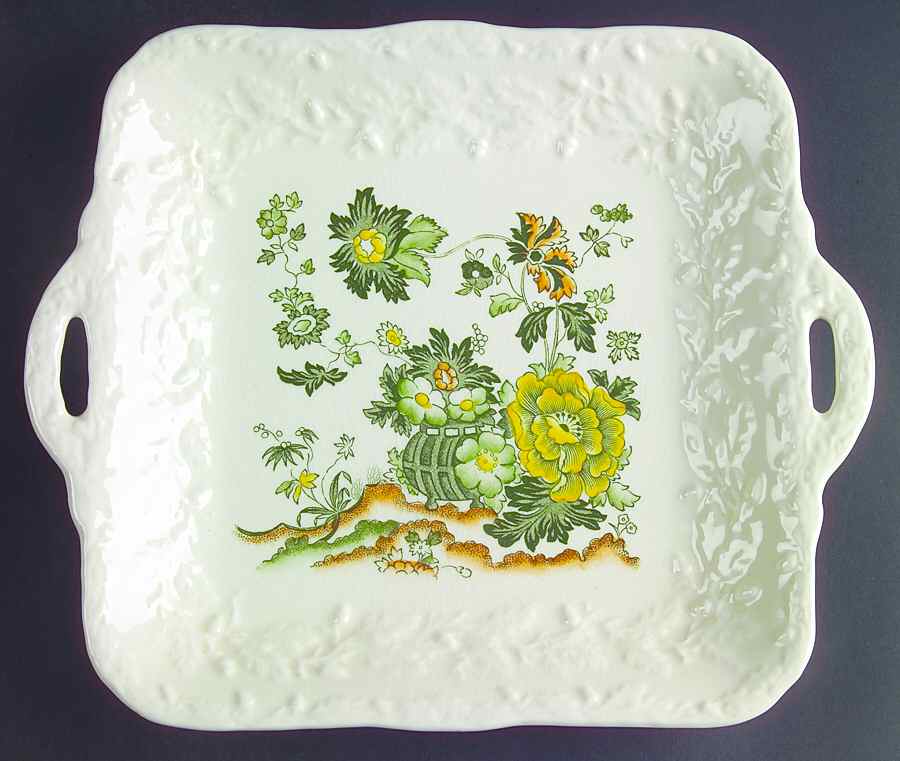 Henley Square Handled Cake Plate by Mason's-1