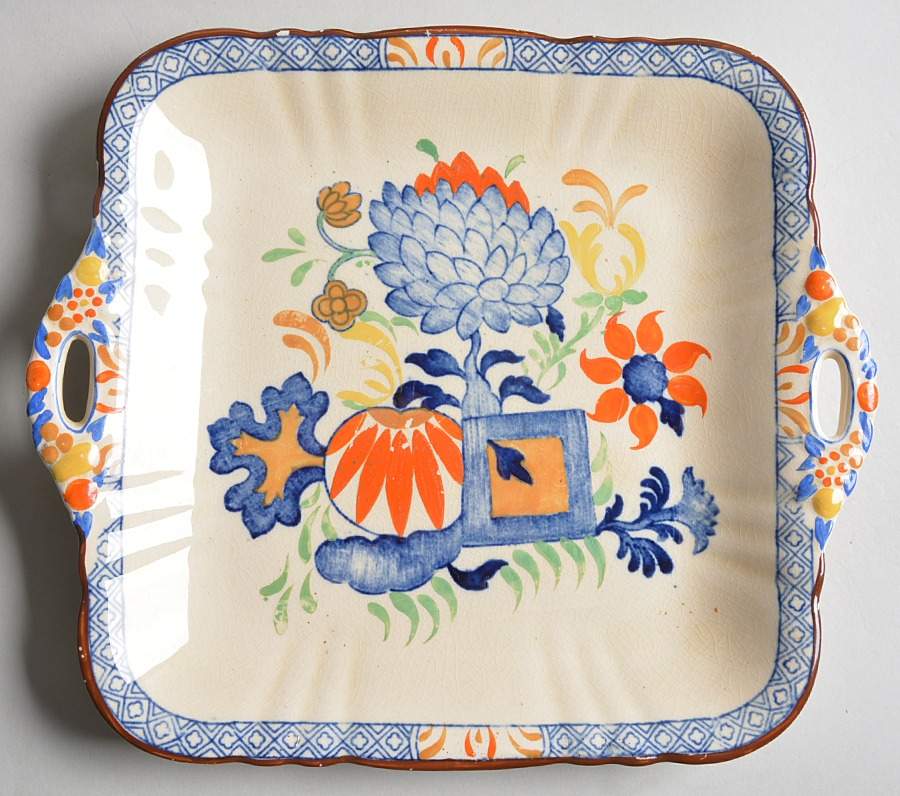 Jardiniere Square Handled Cake Plate by Mason's-1