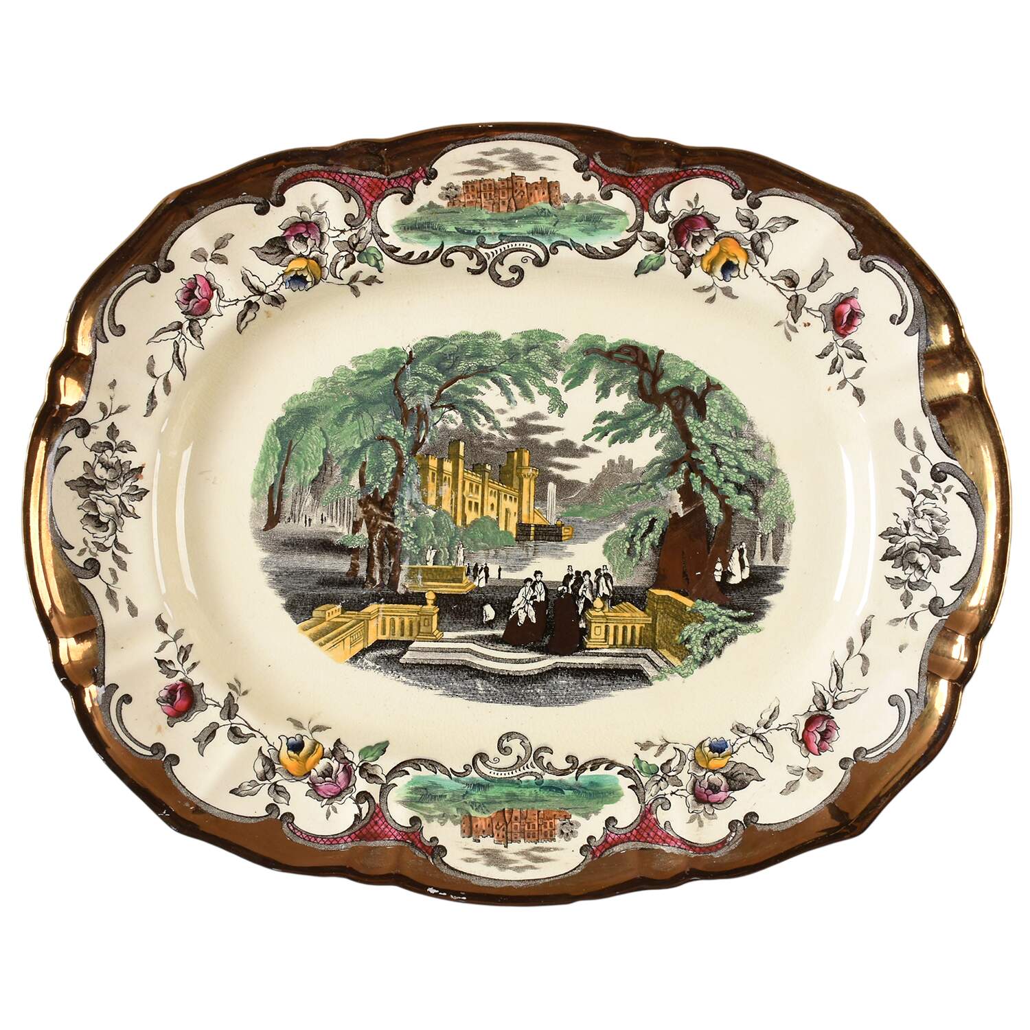 Leeds 16" Oval Serving Platter by Mason's-1