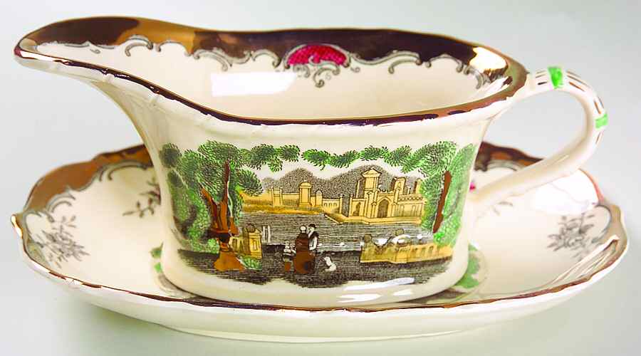 Leeds Gravy Boat & Underplate by Mason's-1
