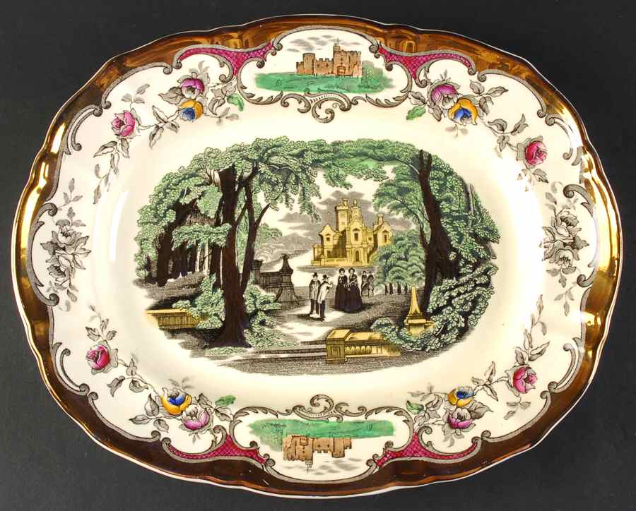 Leeds 13" Oval Serving Platter by Mason's-1
