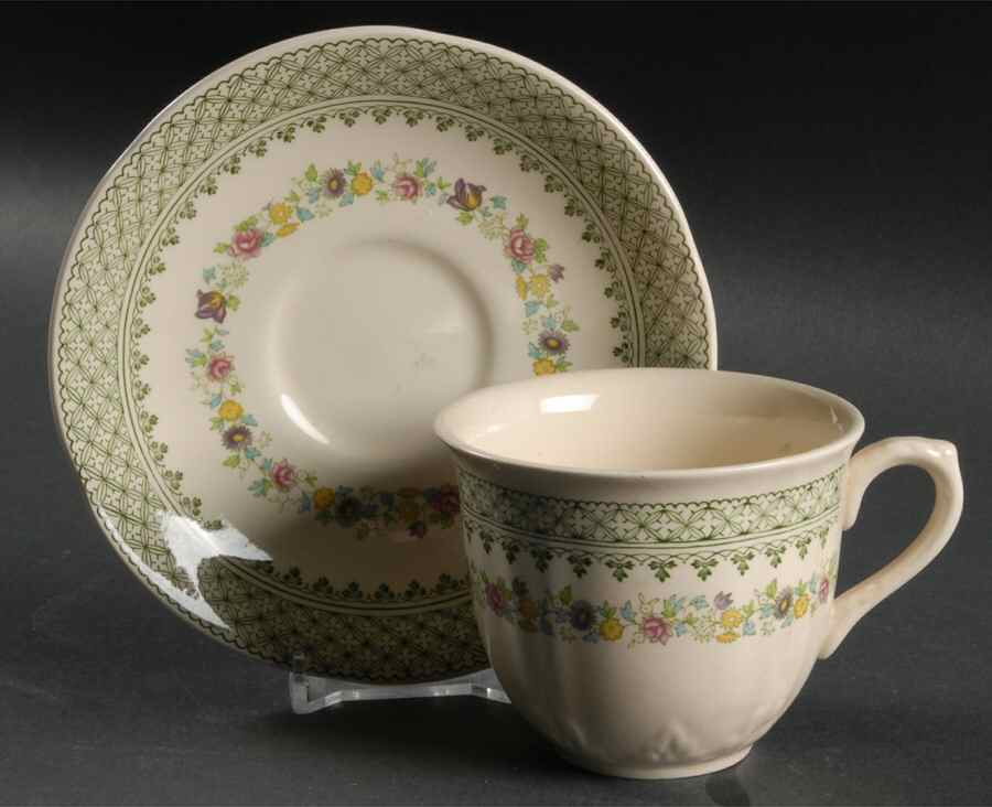 Madrigal Flat Cup & Saucer Set by Mason's-1