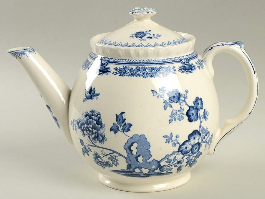 Manchu Blue Teapot & Lid by Mason's-1