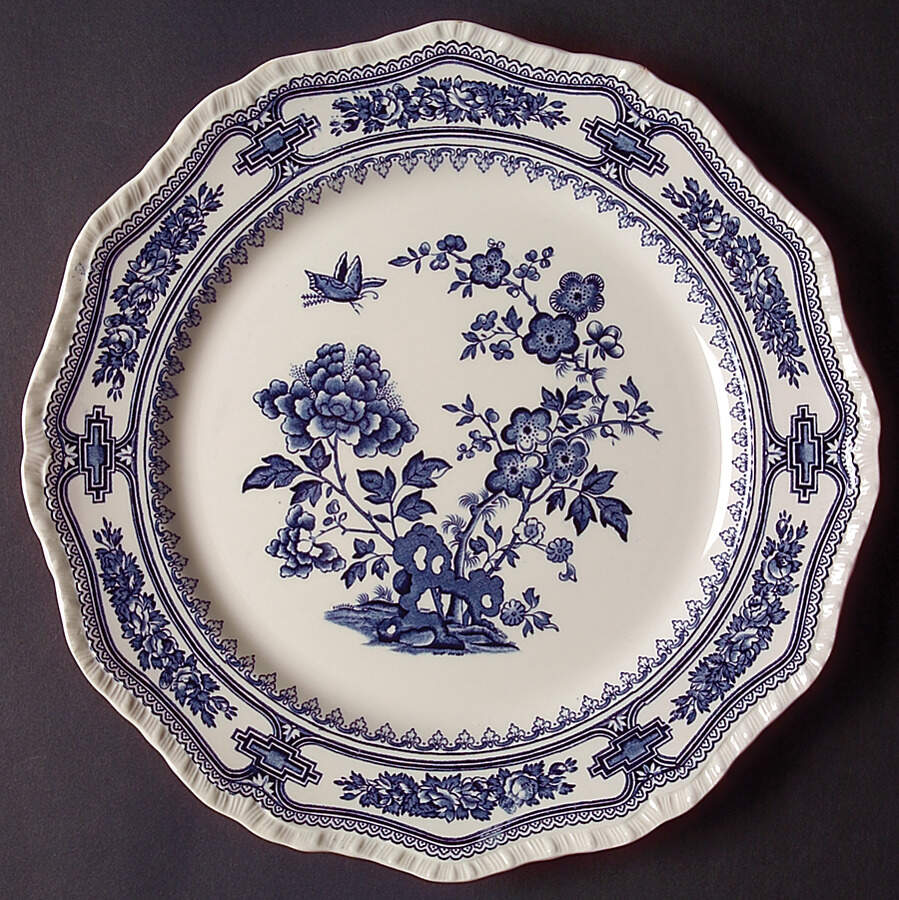 Manchu Blue Dinner Plate by Mason's-1