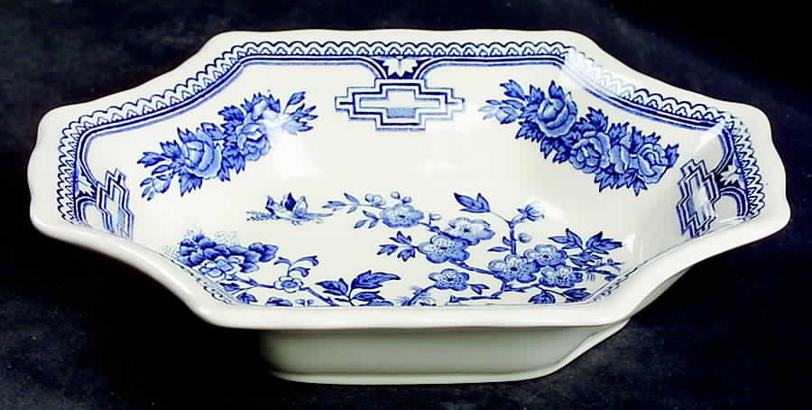 Manchu Blue Medium Sweet Meat Dish by Mason's-1