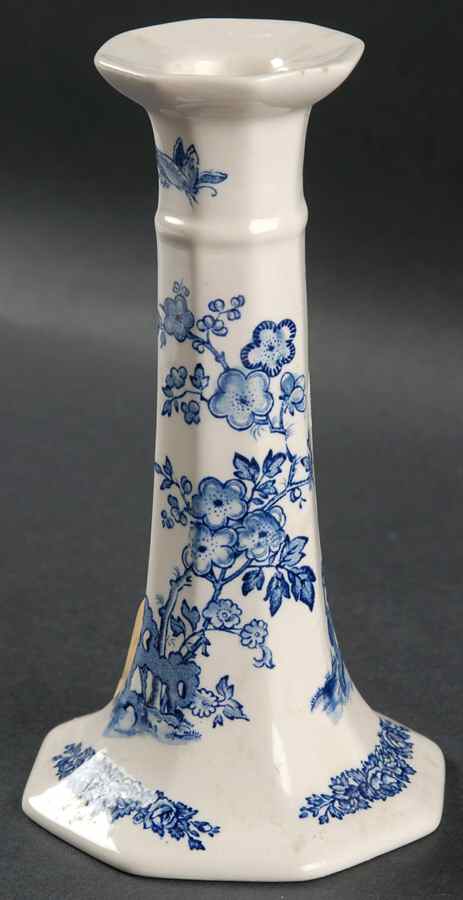 Manchu Blue 6" Candlestick by Mason's-1