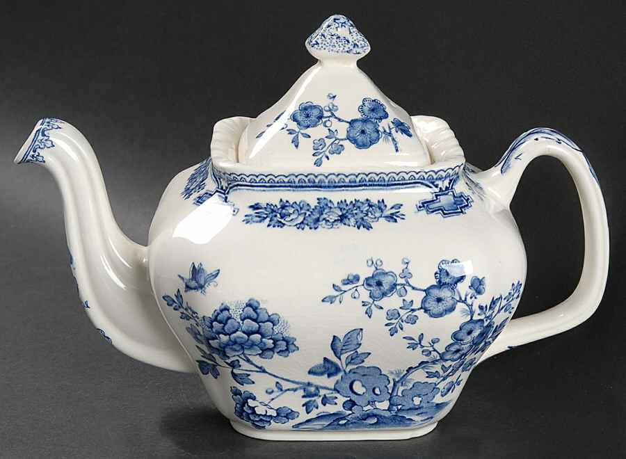 Manchu Blue Teapot & Lid by Mason's-1