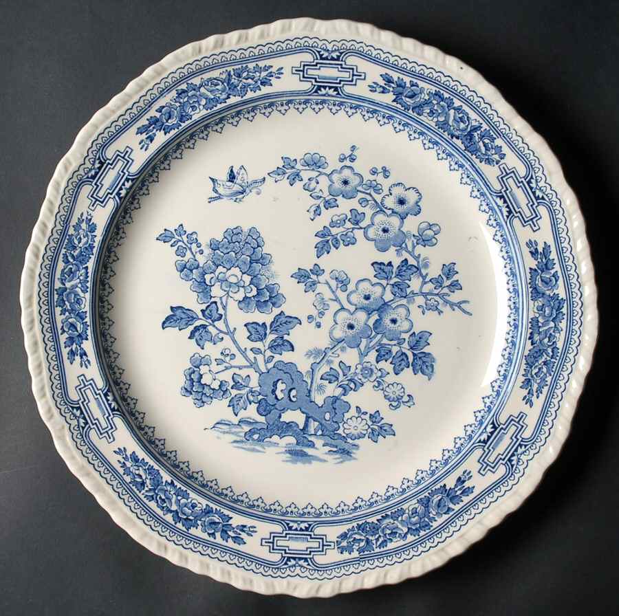 Manchu Blue 13" Chop Plate (Round Platter) by Mason's-1
