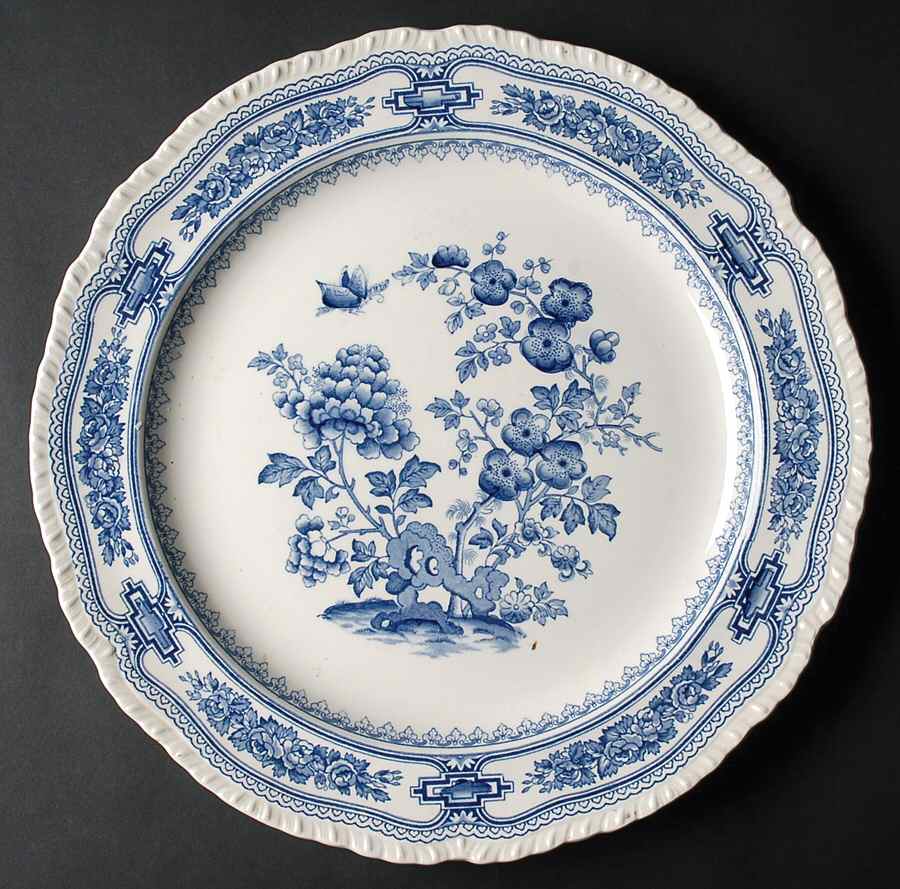 Manchu Blue 14" Chop Plate (Round Platter) by Mason's-1