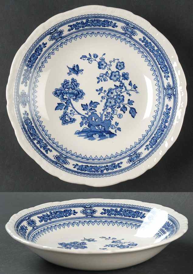 Manchu Blue Coupe Soup Bowl by Mason's-1