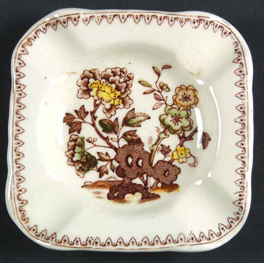 Manchu Brown Multicolor Small Ashtray by Mason's-1