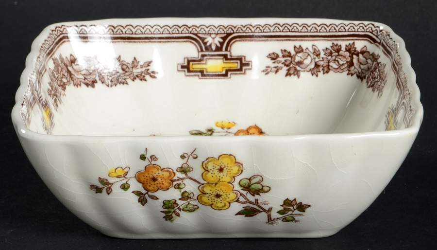 Manchu Brown Multicolor 5" Sweet Dish Lorne by Mason's-1