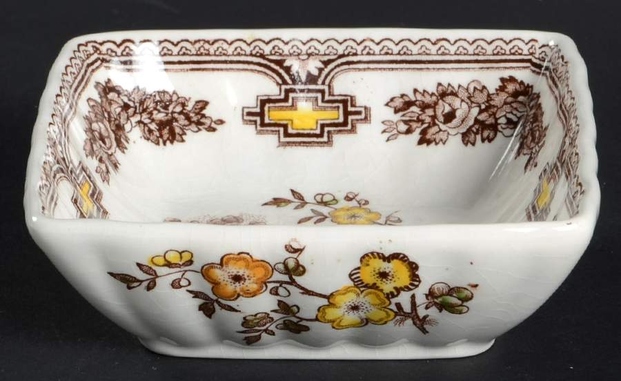Manchu Brown Multicolor Sweet Dish Lorne by Mason's-1