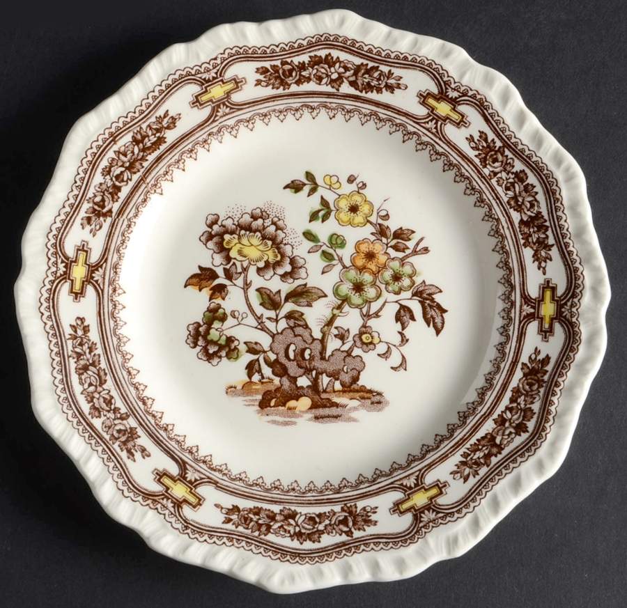 Manchu Brown Multicolor Bread & Butter Plate by Mason's-1