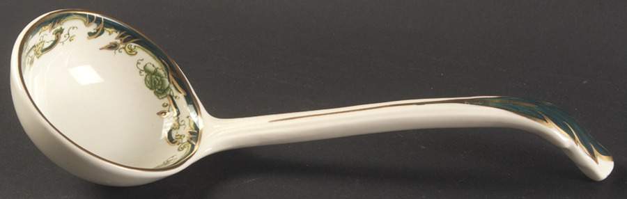 Mandalay Chartreuse (Gold Accent & Trim) Tureen Ladle by Mason's-1