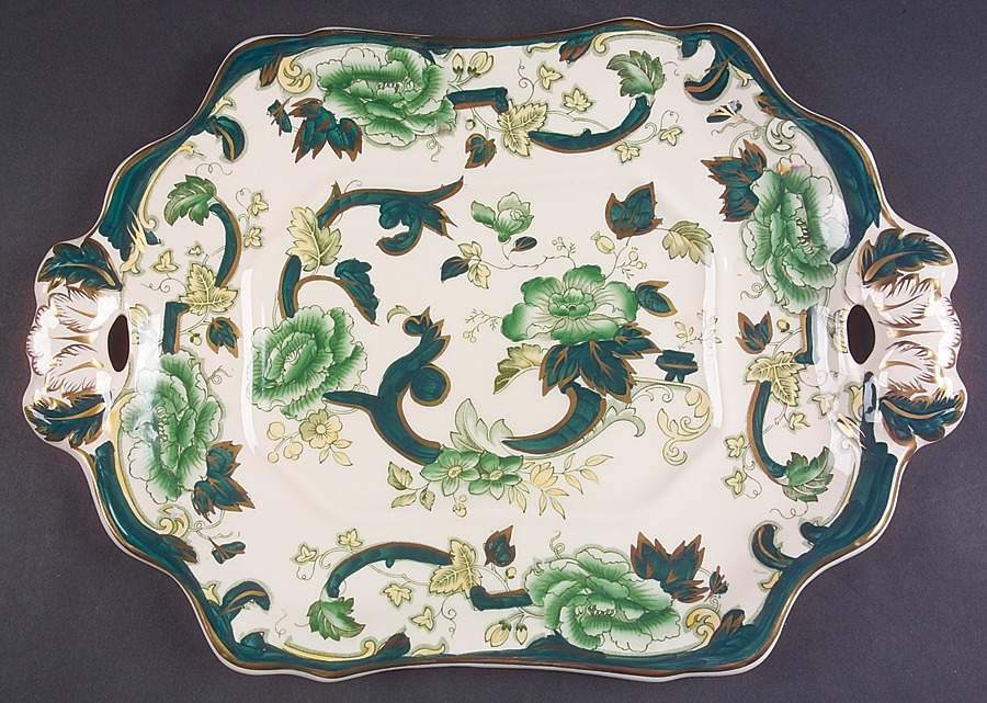 Mandalay Chartreuse (Gold Accent & Trim) Underplate for Tureen by Mason's-1